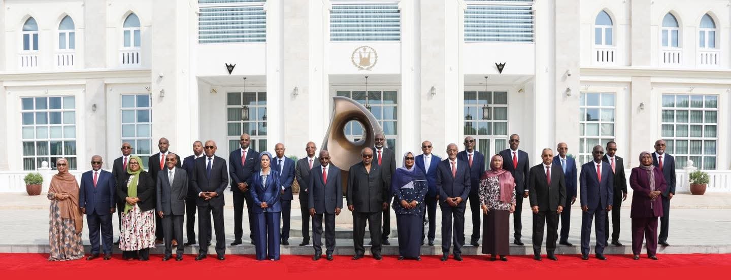 Hon. Mohamed Jibril Mohamed attends President Guelleh’s 2025 Cabinet meeting in Djibouti City.