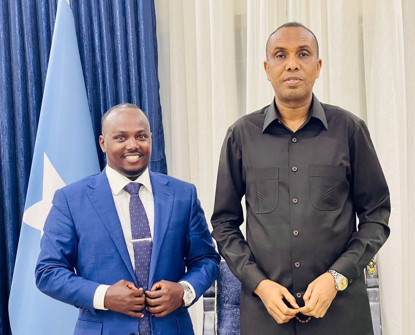 H.E. Nasa Ige meets Somali Prime Minister Hamza Abdi Barre in Mogadishu